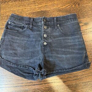 J. Crew Black Jean Shorts  Cuffed size 27